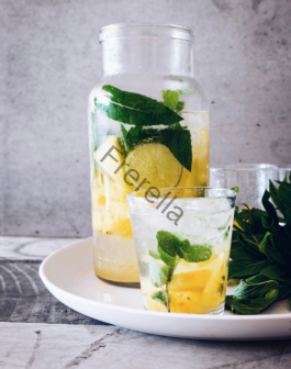 clear glass jar filled with lemonade juice